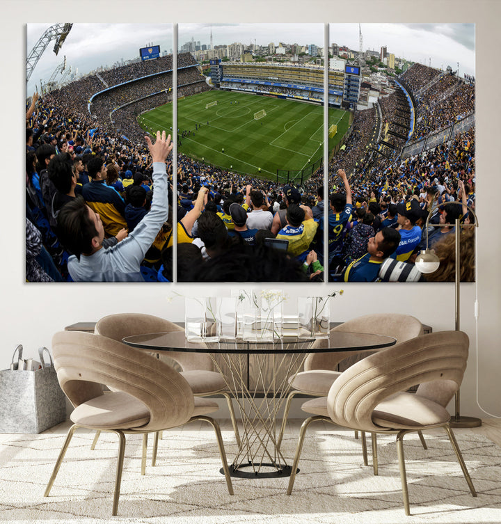 La Bombonera Stadium Wall Art Canvas for Sports Lover Gift, Boca Juniors Stadium Wall Art Print, Soccer Fans Print, Soccer Stadiums Canvas