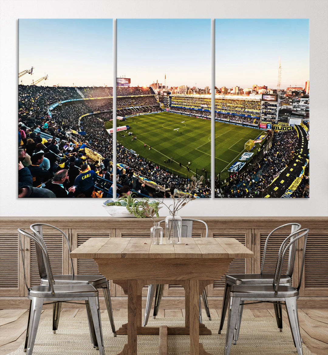 La Bombonera Stadium Wall Art Canvas for Sports Lover Gift, Boca Juniors Stadium Wall Art Print, Soccer Fans Print, Soccer Stadiums Canvas