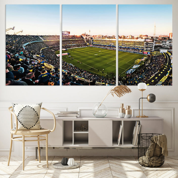 La Bombonera Stadium Wall Art Canvas for Sports Lover Gift, Boca Juniors Stadium Wall Art Print, Soccer Fans Print, Soccer Stadiums Canvas