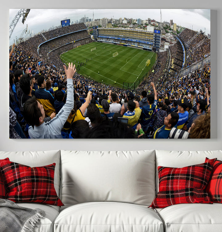 La Bombonera Stadium Wall Art Canvas for Sports Lover Gift, Boca Juniors Stadium Wall Art Print, Soccer Fans Print, Soccer Stadiums Canvas