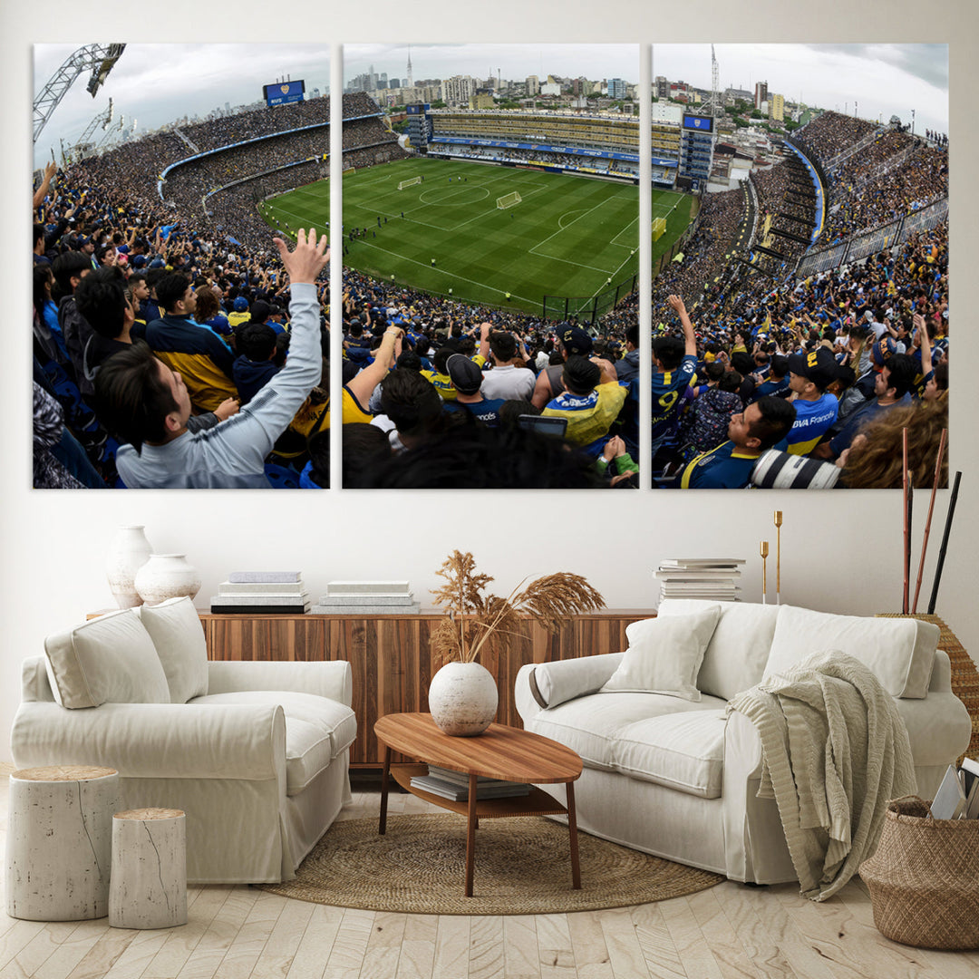 La Bombonera Stadium Wall Art Canvas for Sports Lover Gift, Boca Juniors Stadium Wall Art Print, Soccer Fans Print, Soccer Stadiums Canvas