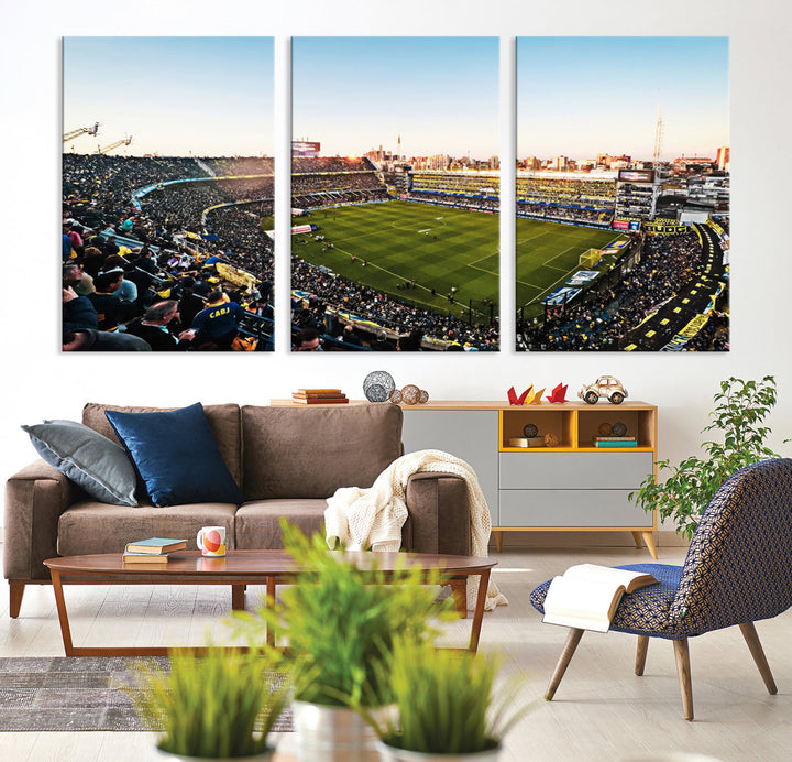 La Bombonera Stadium Wall Art Canvas for Sports Lover Gift, Boca Juniors Stadium Wall Art Print, Soccer Fans Print, Soccer Stadiums Canvas