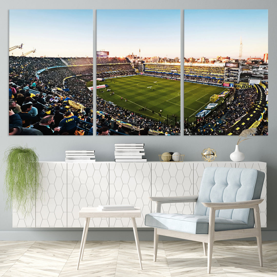 La Bombonera Stadium Wall Art Canvas for Sports Lover Gift, Boca Juniors Stadium Wall Art Print, Soccer Fans Print, Soccer Stadiums Canvas