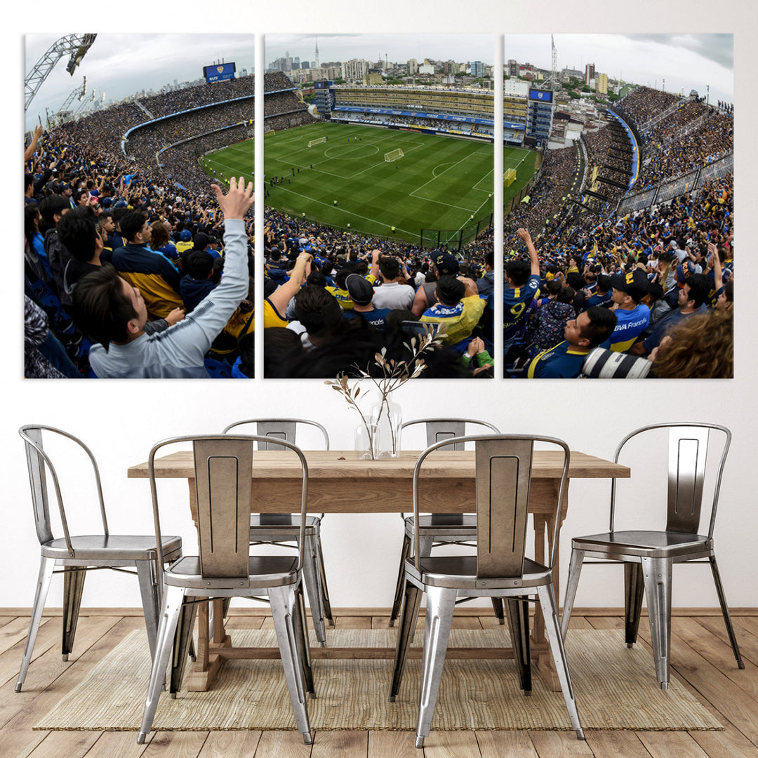 La Bombonera Stadium Wall Art Canvas for Sports Lover Gift, Boca Juniors Stadium Wall Art Print, Soccer Fans Print, Soccer Stadiums Canvas