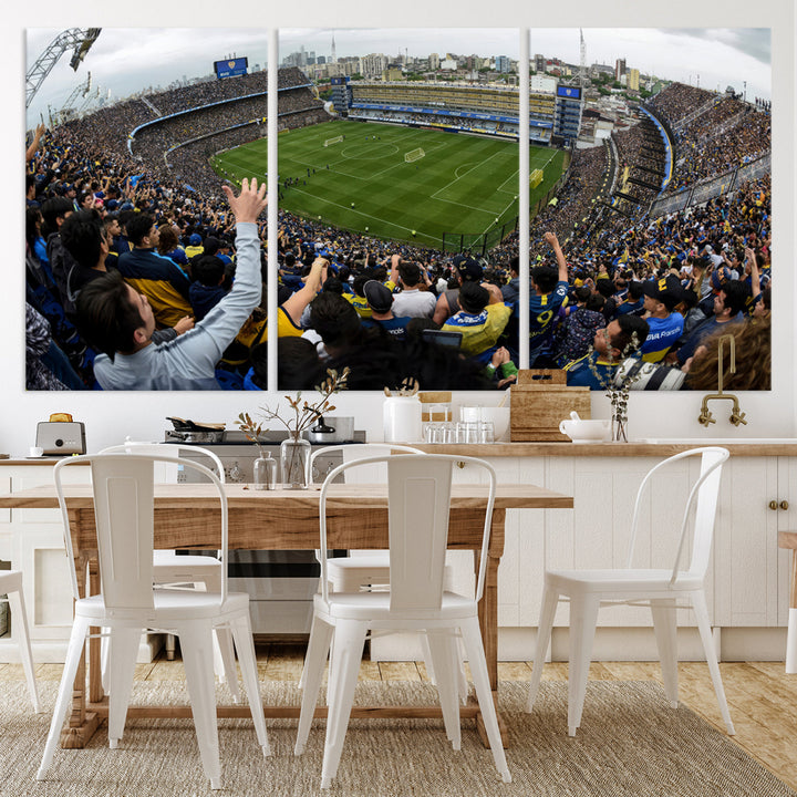 La Bombonera Stadium Wall Art Canvas for Sports Lover Gift, Boca Juniors Stadium Wall Art Print, Soccer Fans Print, Soccer Stadiums Canvas