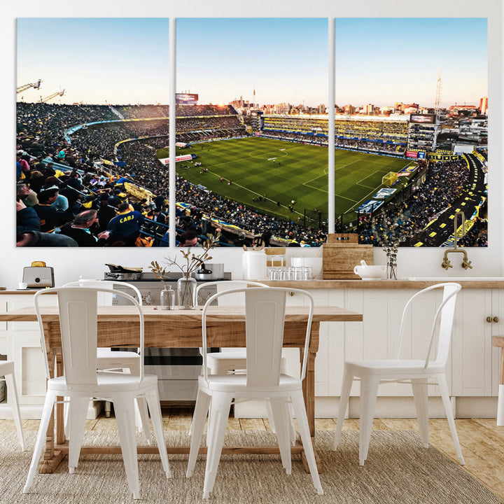 La Bombonera Stadium Wall Art Canvas for Sports Lover Gift, Boca Juniors Stadium Wall Art Print, Soccer Fans Print, Soccer Stadiums Canvas