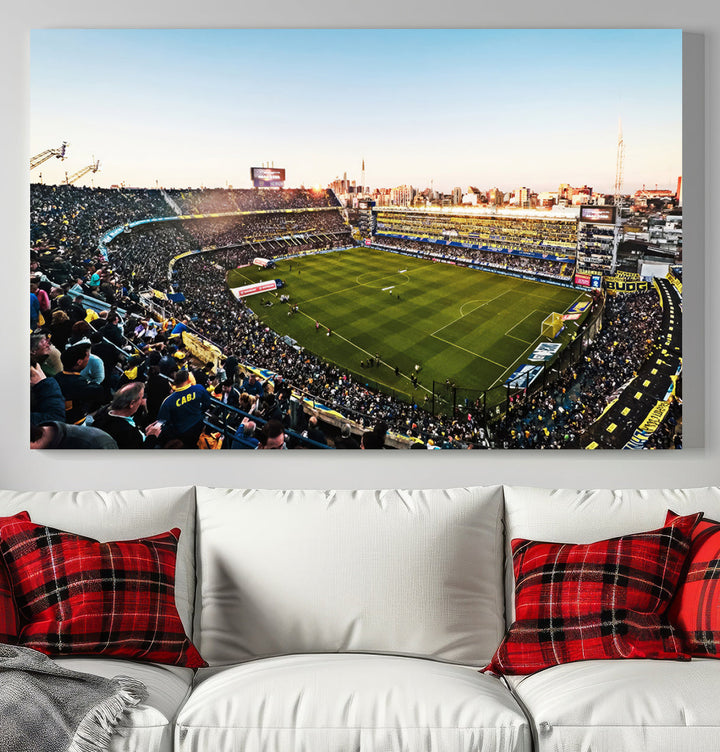 La Bombonera Stadium Wall Art Canvas for Sports Lover Gift, Boca Juniors Stadium Wall Art Print, Soccer Fans Print, Soccer Stadiums Canvas