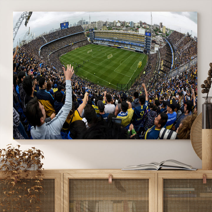 La Bombonera Stadium Wall Art Canvas for Sports Lover Gift, Boca Juniors Stadium Wall Art Print, Soccer Fans Print, Soccer Stadiums Canvas