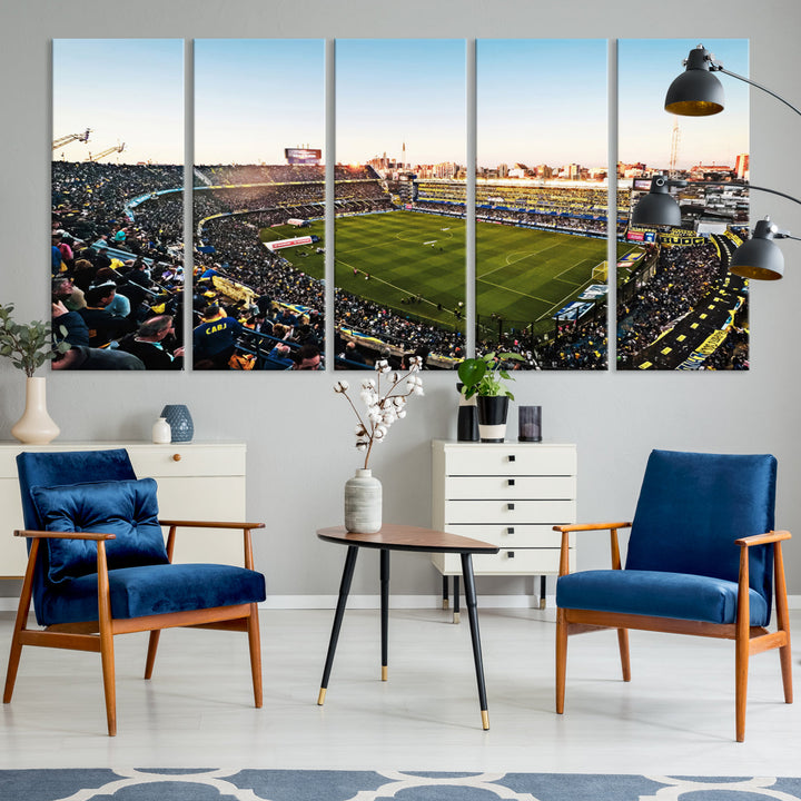 La Bombonera Stadium Wall Art Canvas for Sports Lover Gift, Boca Juniors Stadium Wall Art Print, Soccer Fans Print, Soccer Stadiums Canvas