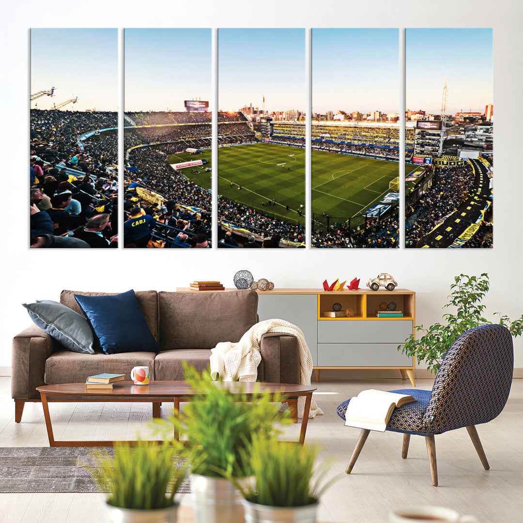 La Bombonera Stadium Wall Art Canvas for Sports Lover Gift, Boca Juniors Stadium Wall Art Print, Soccer Fans Print, Soccer Stadiums Canvas