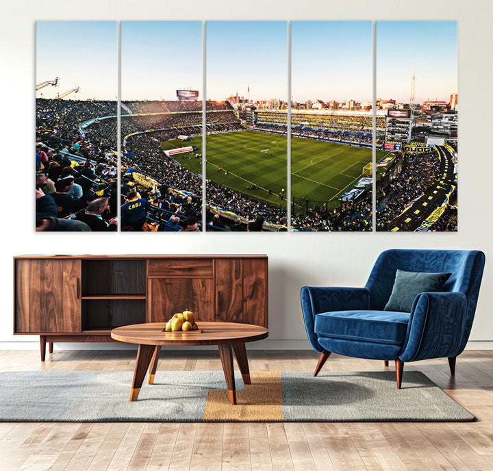 La Bombonera Stadium Wall Art Canvas for Sports Lover Gift, Boca Juniors Stadium Wall Art Print, Soccer Fans Print, Soccer Stadiums Canvas