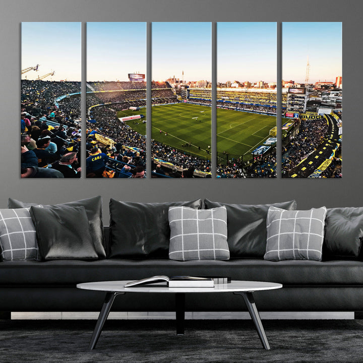 La Bombonera Stadium Wall Art Canvas for Sports Lover Gift, Boca Juniors Stadium Wall Art Print, Soccer Fans Print, Soccer Stadiums Canvas