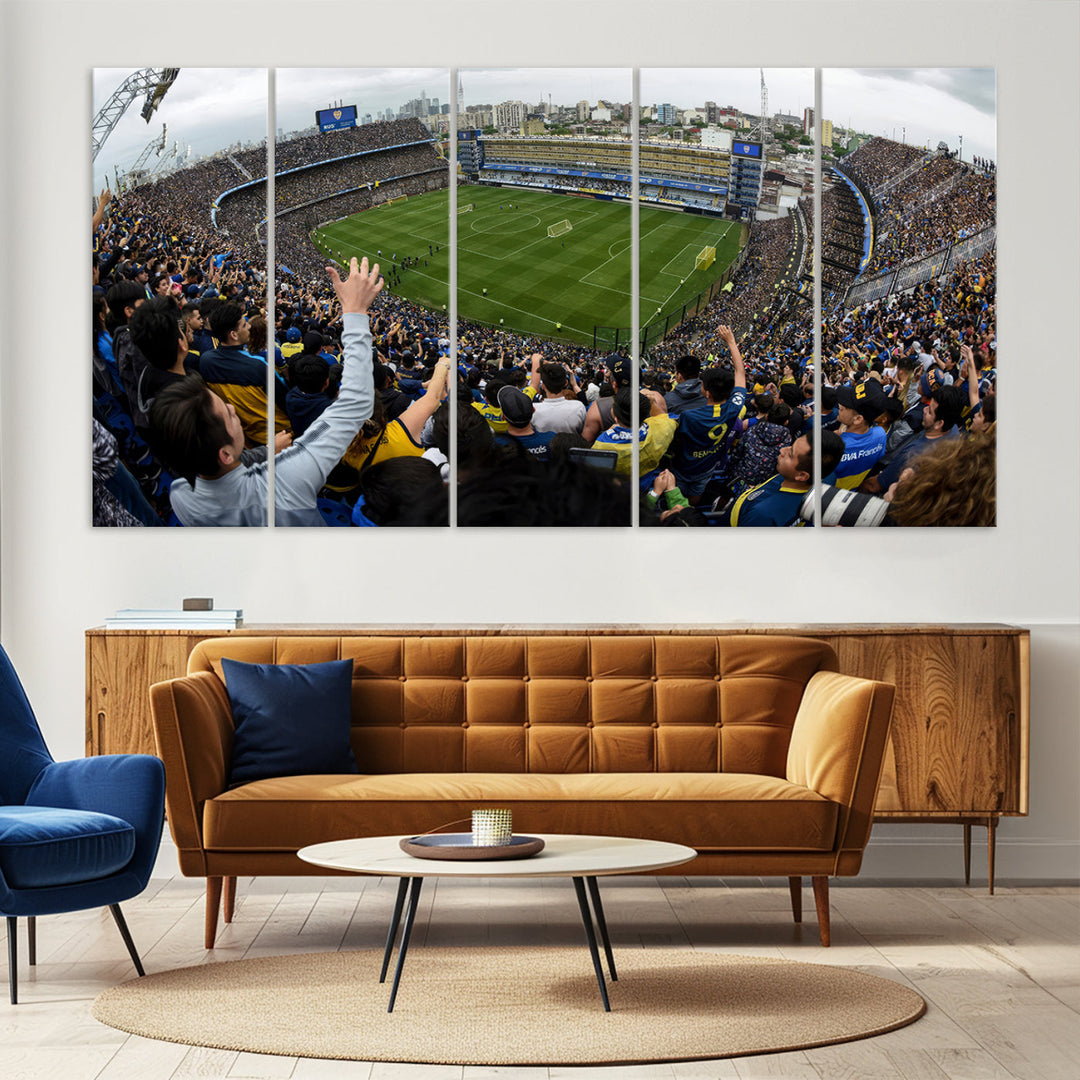 La Bombonera Stadium Wall Art Canvas for Sports Lover Gift, Boca Juniors Stadium Wall Art Print, Soccer Fans Print, Soccer Stadiums Canvas