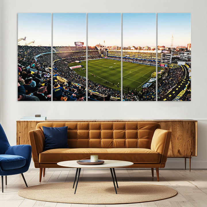 La Bombonera Stadium Wall Art Canvas for Sports Lover Gift, Boca Juniors Stadium Wall Art Print, Soccer Fans Print, Soccer Stadiums Canvas