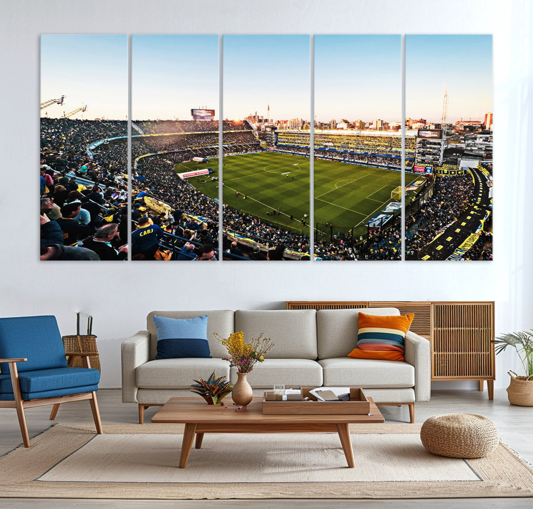 La Bombonera Stadium Wall Art Canvas for Sports Lover Gift, Boca Juniors Stadium Wall Art Print, Soccer Fans Print, Soccer Stadiums Canvas