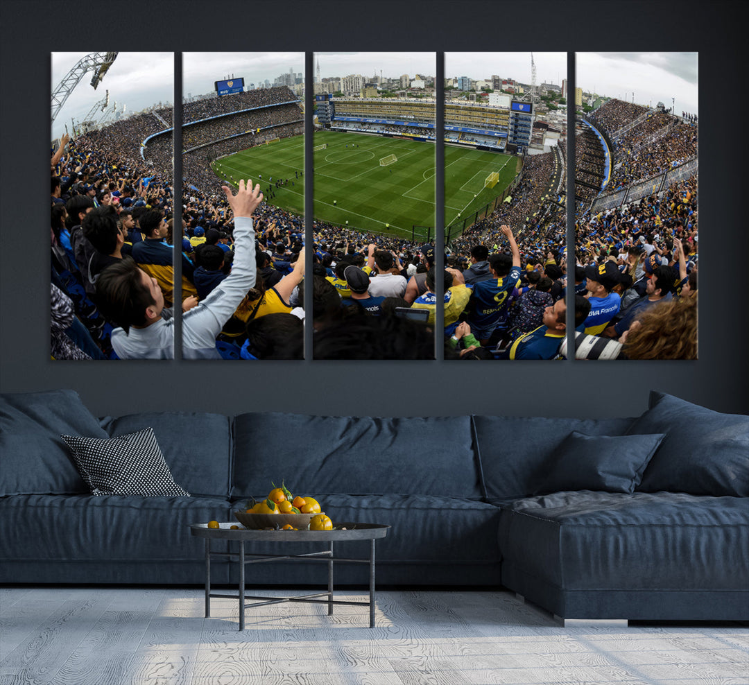 La Bombonera Stadium Wall Art Canvas for Sports Lover Gift, Boca Juniors Stadium Wall Art Print, Soccer Fans Print, Soccer Stadiums Canvas