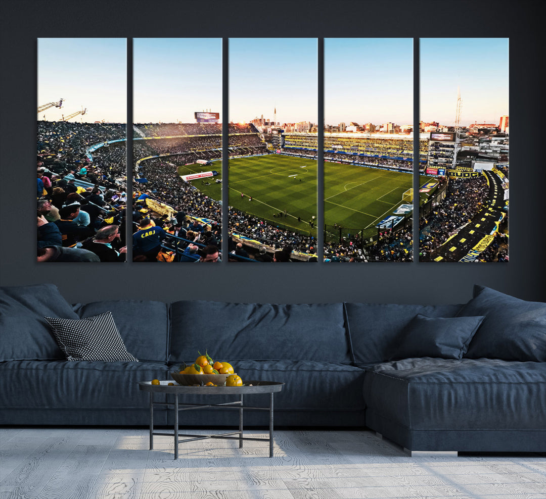 La Bombonera Stadium Wall Art Canvas for Sports Lover Gift, Boca Juniors Stadium Wall Art Print, Soccer Fans Print, Soccer Stadiums Canvas