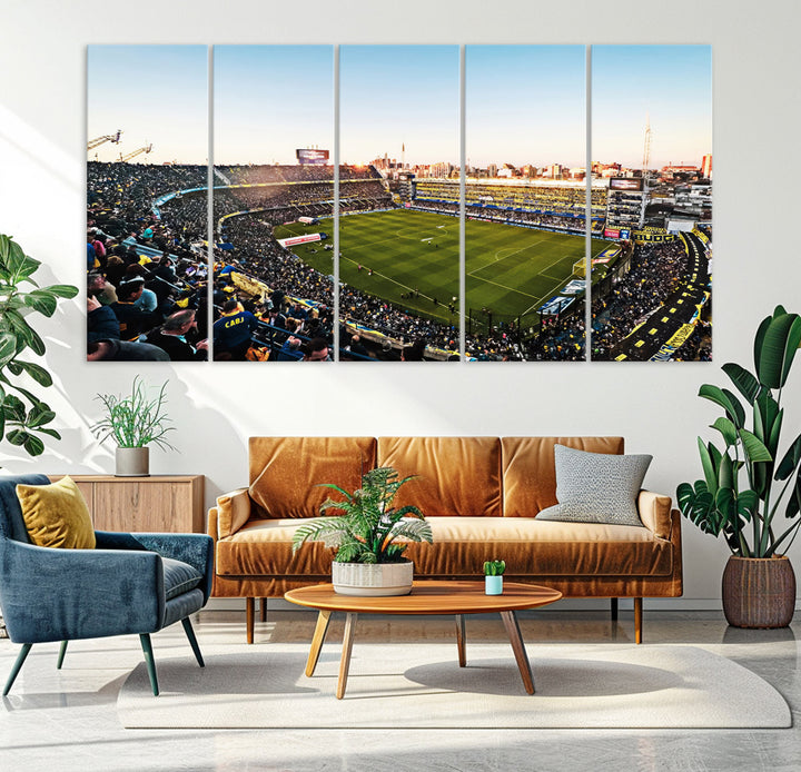 La Bombonera Stadium Wall Art Canvas for Sports Lover Gift, Boca Juniors Stadium Wall Art Print, Soccer Fans Print, Soccer Stadiums Canvas