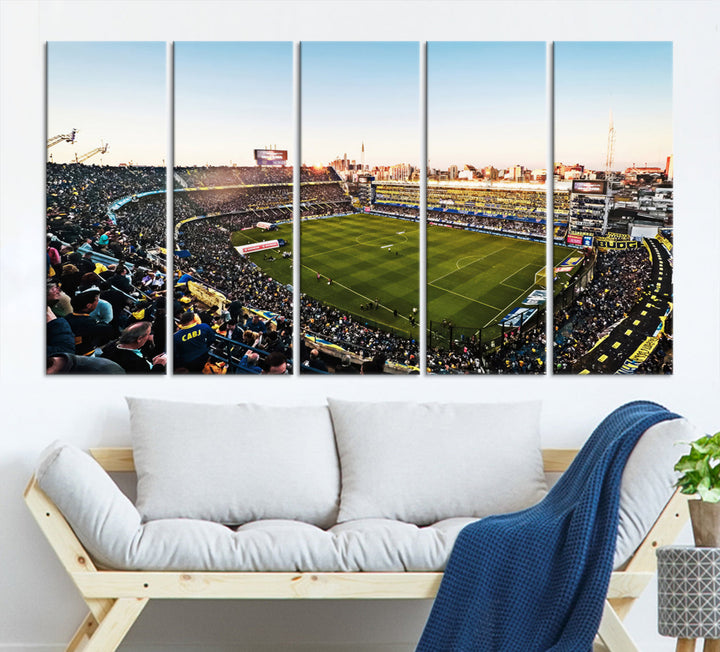 La Bombonera Stadium Wall Art Canvas for Sports Lover Gift, Boca Juniors Stadium Wall Art Print, Soccer Fans Print, Soccer Stadiums Canvas