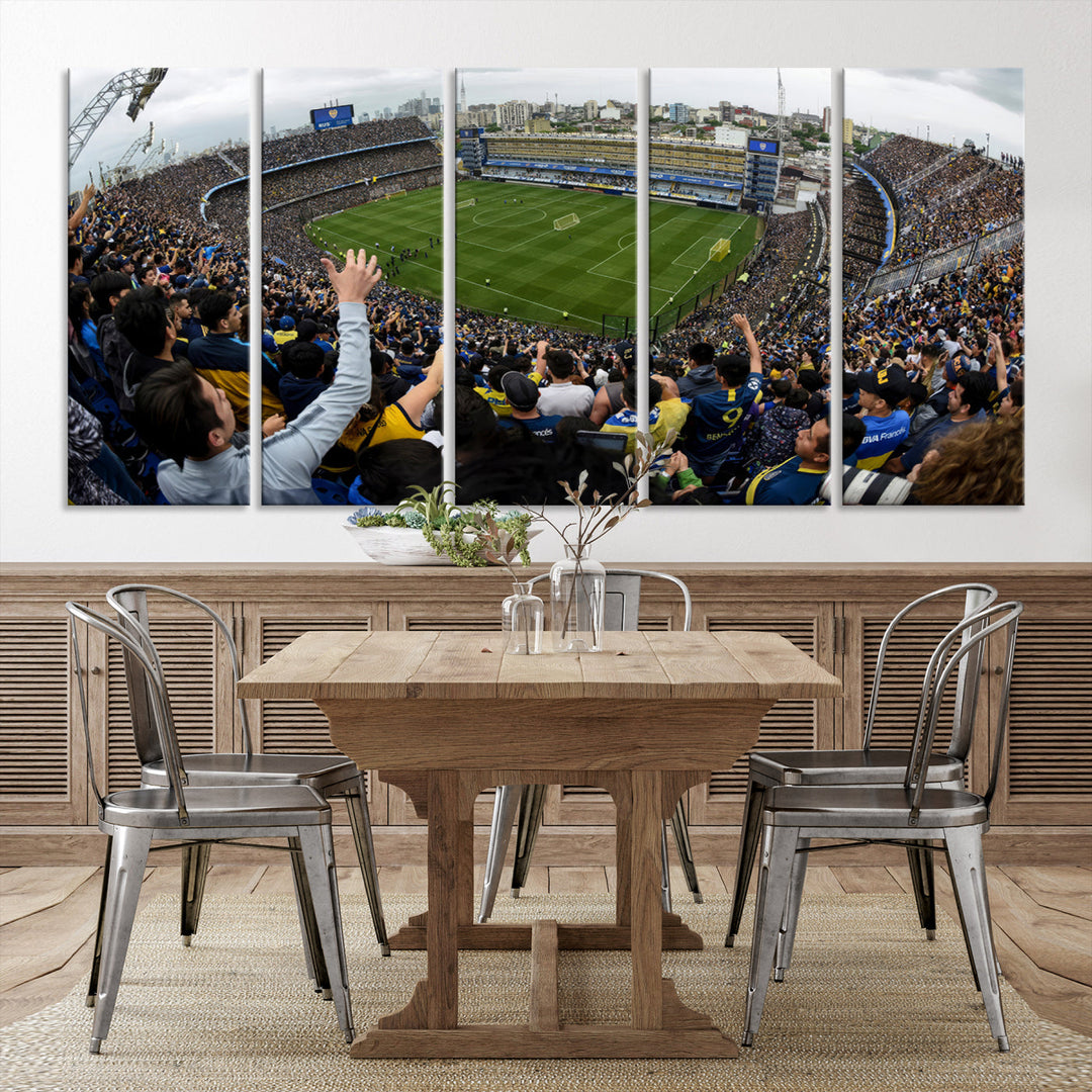 La Bombonera Stadium Wall Art Canvas for Sports Lover Gift, Boca Juniors Stadium Wall Art Print, Soccer Fans Print, Soccer Stadiums Canvas