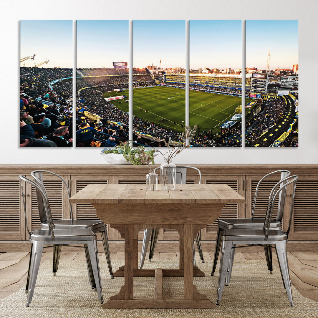 La Bombonera Stadium Wall Art Canvas for Sports Lover Gift, Boca Juniors Stadium Wall Art Print, Soccer Fans Print, Soccer Stadiums Canvas