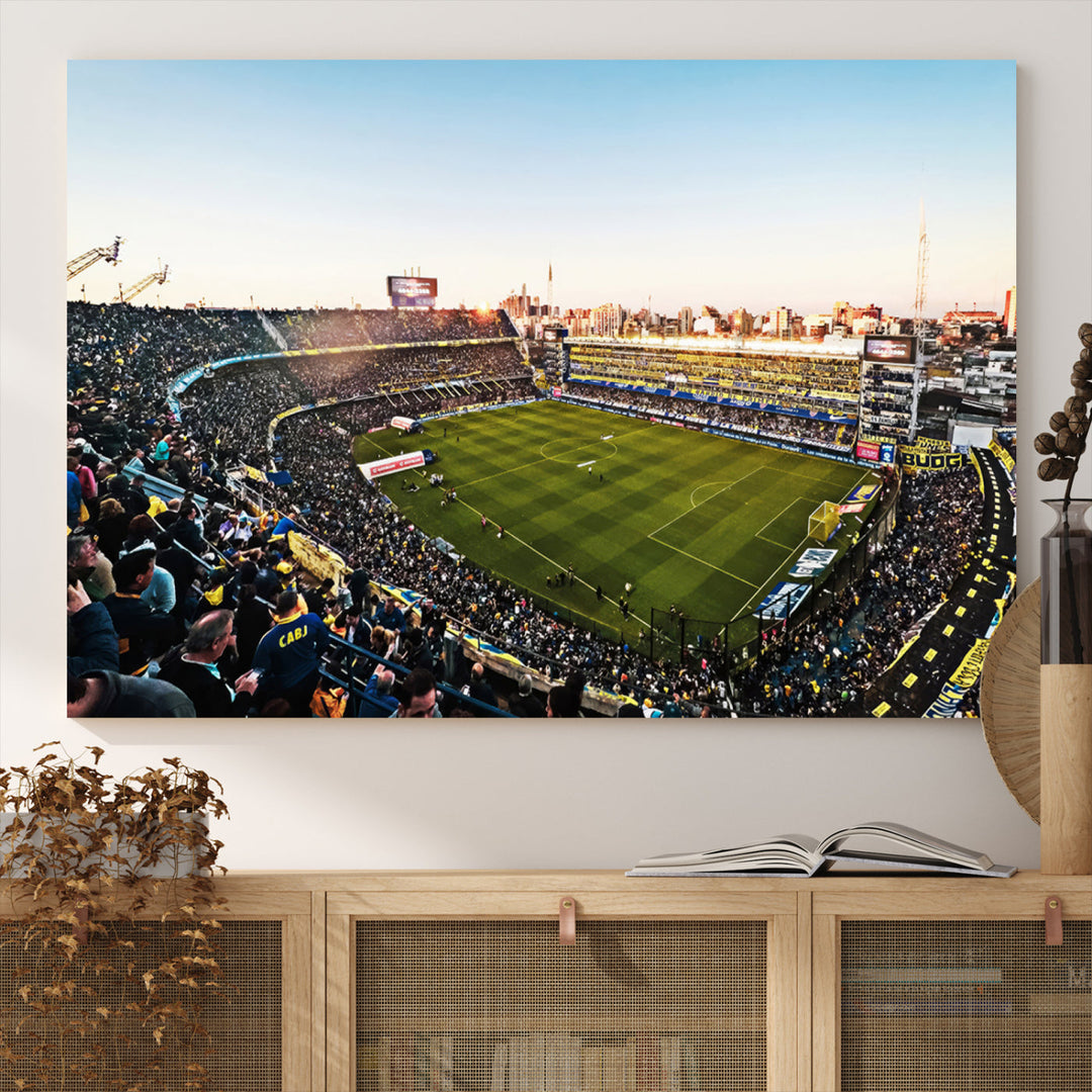 La Bombonera Stadium Wall Art Canvas for Sports Lover Gift, Boca Juniors Stadium Wall Art Print, Soccer Fans Print, Soccer Stadiums Canvas