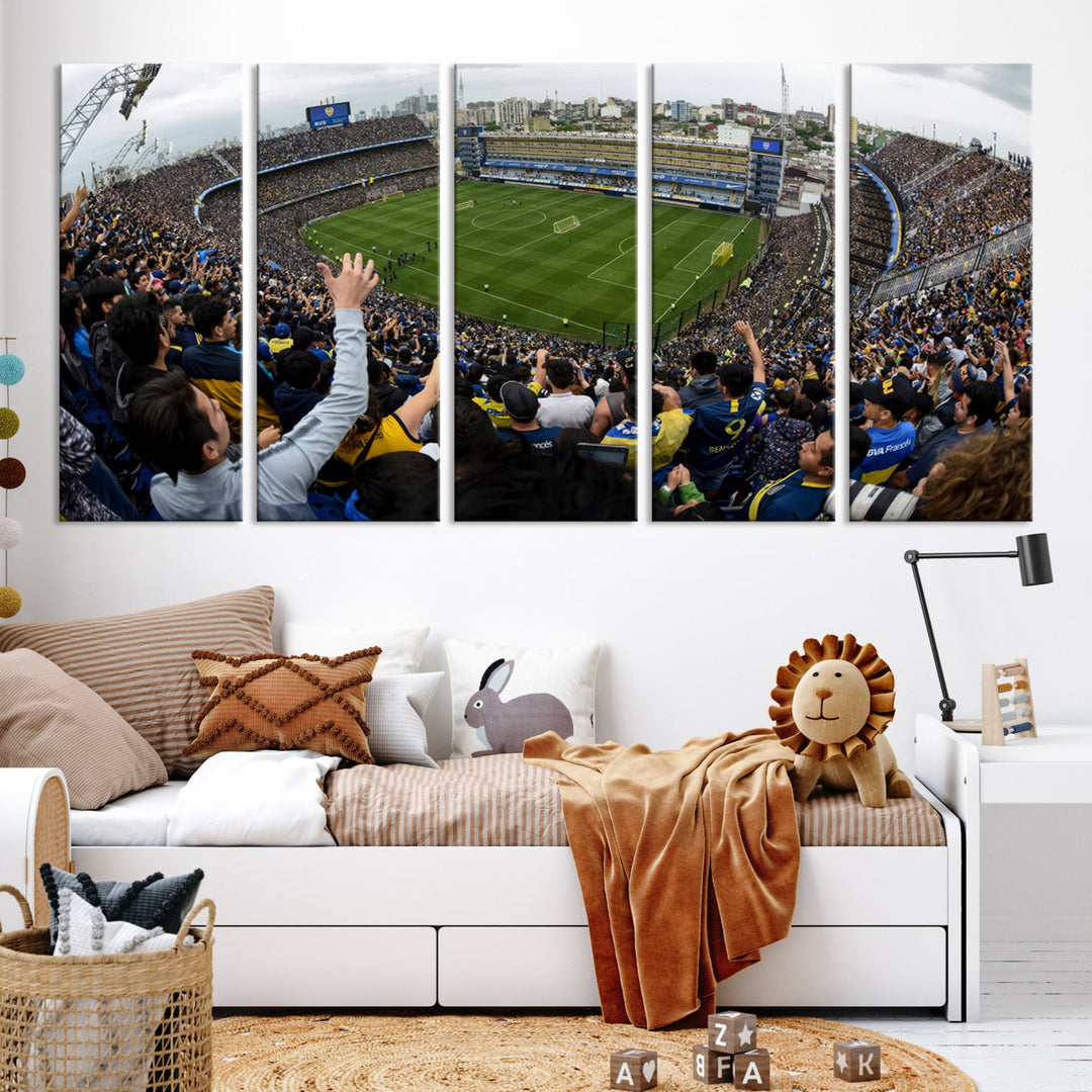 La Bombonera Stadium Wall Art Canvas for Sports Lover Gift, Boca Juniors Stadium Wall Art Print, Soccer Fans Print, Soccer Stadiums Canvas