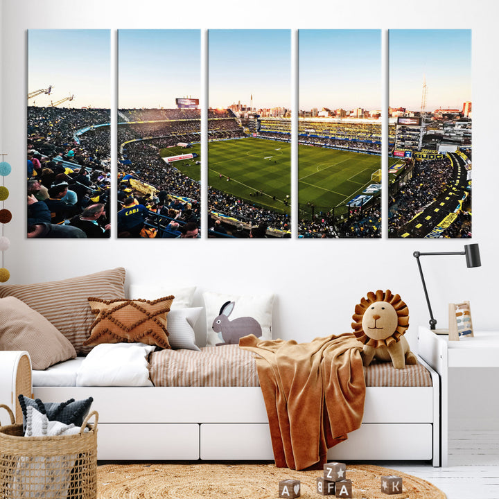 La Bombonera Stadium Wall Art Canvas for Sports Lover Gift, Boca Juniors Stadium Wall Art Print, Soccer Fans Print, Soccer Stadiums Canvas