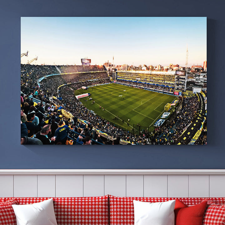 La Bombonera Stadium Wall Art Canvas for Sports Lover Gift, Boca Juniors Stadium Wall Art Print, Soccer Fans Print, Soccer Stadiums Canvas