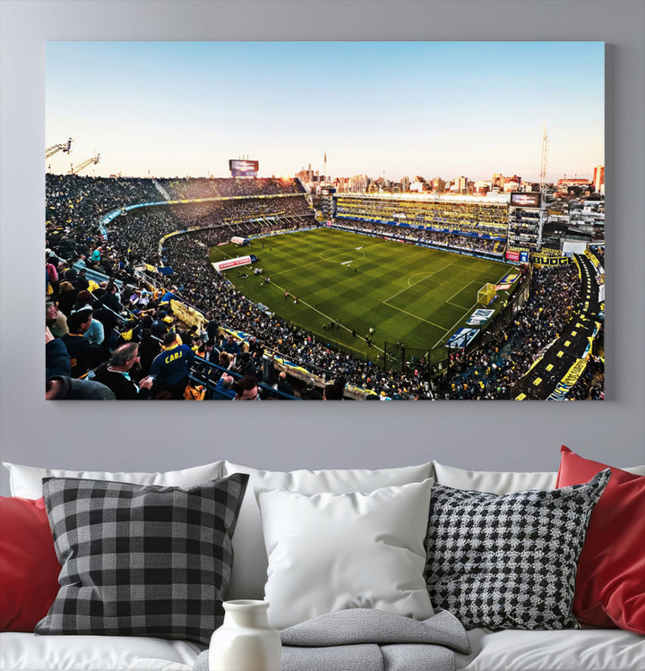 La Bombonera Stadium Wall Art Canvas for Sports Lover Gift, Boca Juniors Stadium Wall Art Print, Soccer Fans Print, Soccer Stadiums Canvas