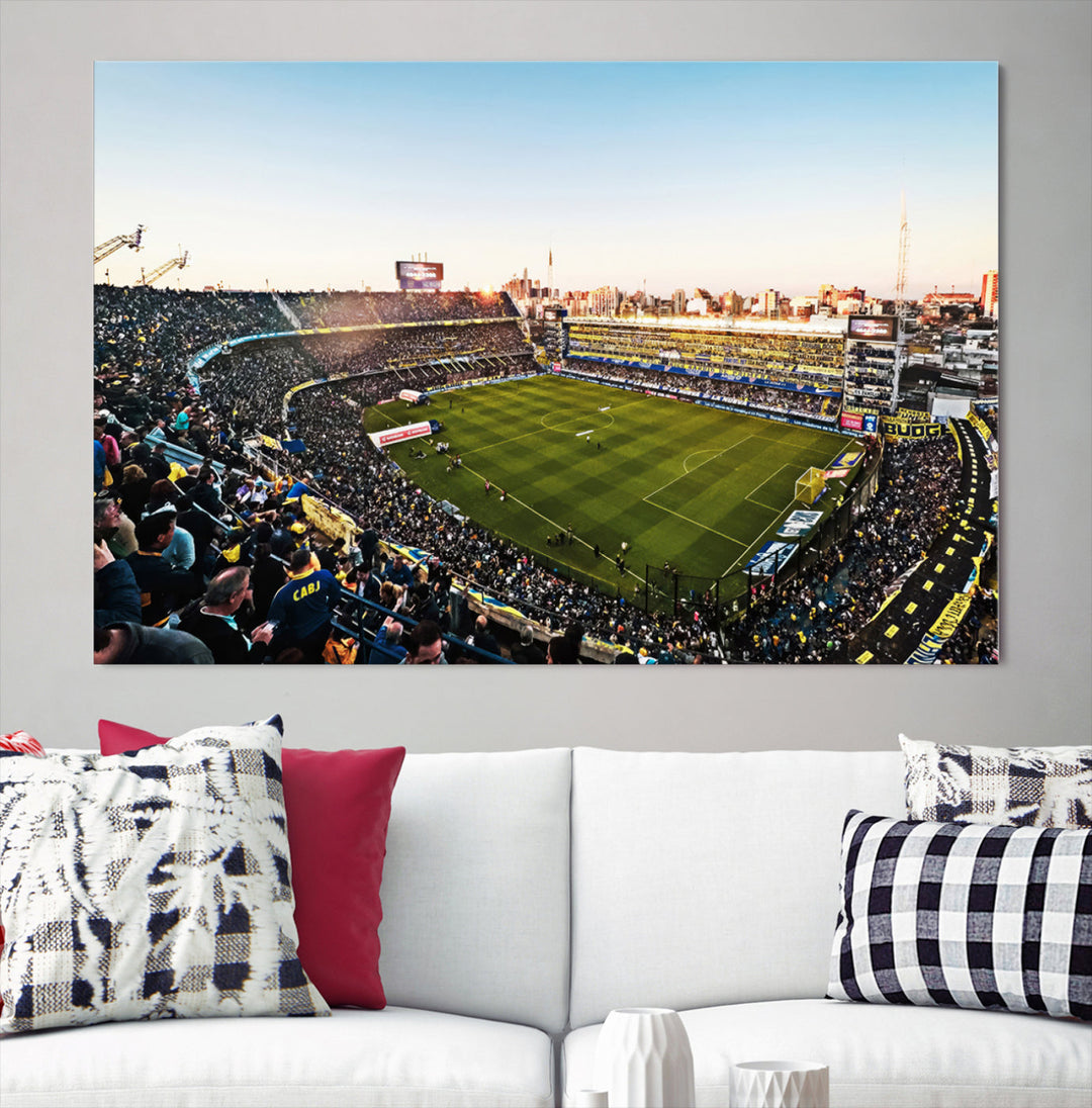 La Bombonera Stadium Wall Art Canvas for Sports Lover Gift, Boca Juniors Stadium Wall Art Print, Soccer Fans Print, Soccer Stadiums Canvas