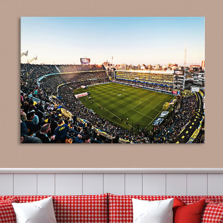 La Bombonera Stadium Wall Art Canvas for Sports Lover Gift, Boca Juniors Stadium Wall Art Print, Soccer Fans Print, Soccer Stadiums Canvas