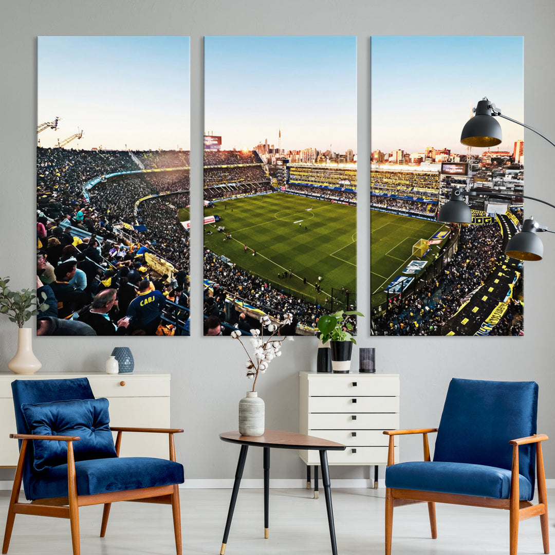 La Bombonera Stadium Wall Art Canvas for Sports Lover Gift, Boca Juniors Stadium Wall Art Print, Soccer Fans Print, Soccer Stadiums Canvas