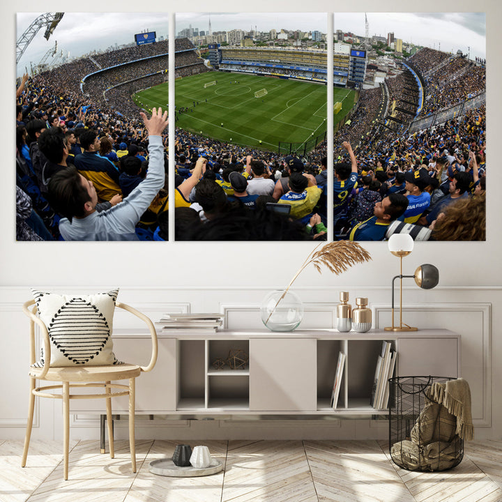 La Bombonera Stadium Wall Art Canvas for Sports Lover Gift, Boca Juniors Stadium Wall Art Print, Soccer Fans Print, Soccer Stadiums Canvas