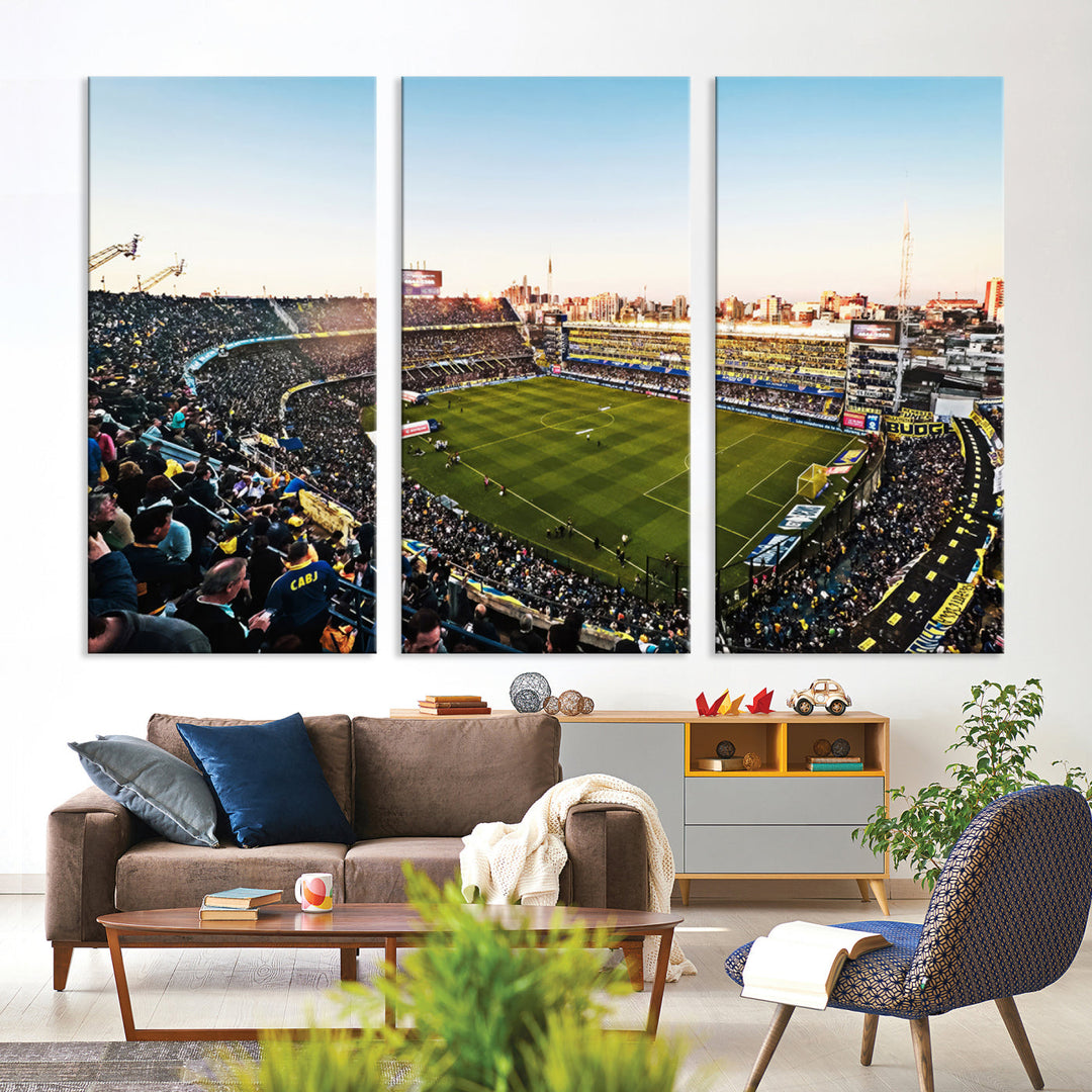 La Bombonera Stadium Wall Art Canvas for Sports Lover Gift, Boca Juniors Stadium Wall Art Print, Soccer Fans Print, Soccer Stadiums Canvas