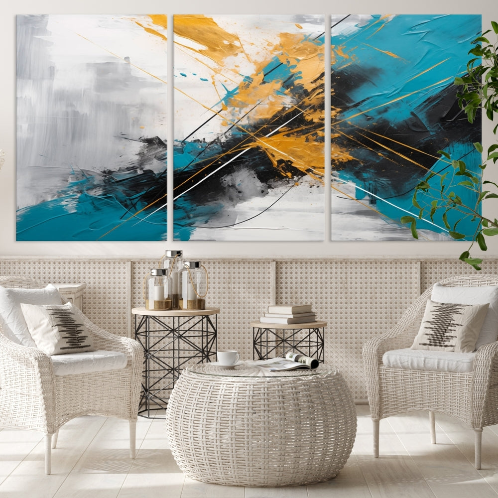 Large Abstract Print Modern Wall Art Canvas Wall Decor Housewarming Gift