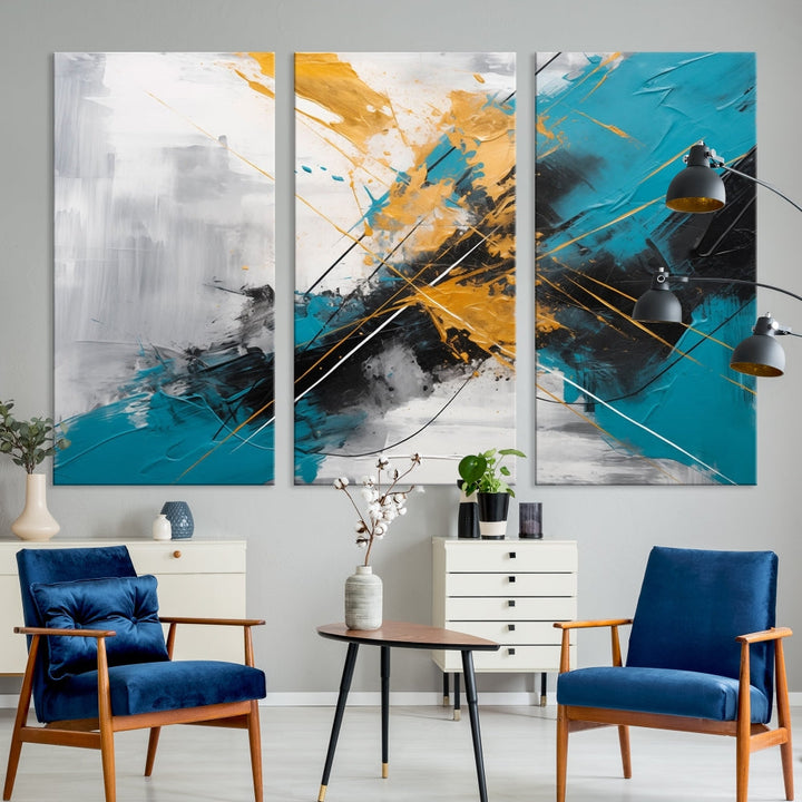 Large Abstract Print Modern Wall Art Canvas Wall Decor Housewarming Gift