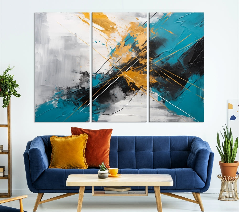 Large Abstract Print Modern Wall Art Canvas Wall Decor Housewarming Gift