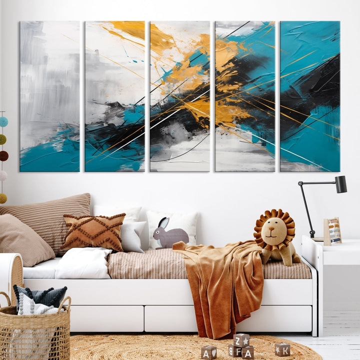 Large Abstract Print Modern Wall Art Canvas Wall Decor Housewarming Gift