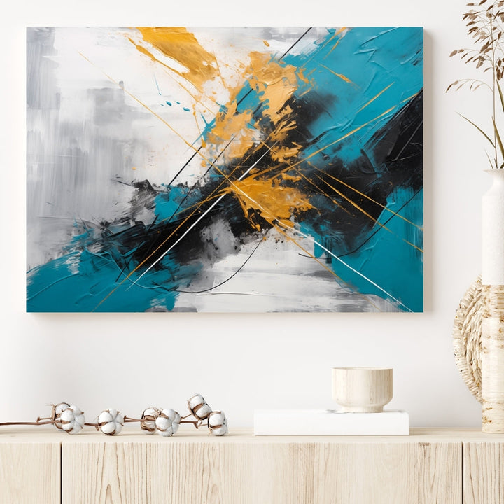 Large Abstract Print Modern Wall Art Canvas Wall Decor Housewarming Gift