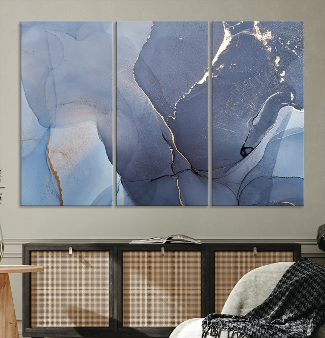 Large Abstract Wall Art Print Marble Canvas Wall Decor