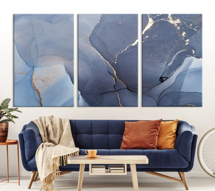 Large Abstract Wall Art Print Marble Canvas Wall Decor