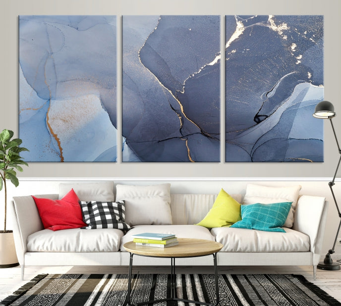 Large Abstract Wall Art Print Marble Canvas Wall Decor