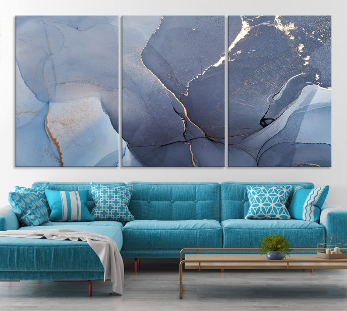 Large Abstract Wall Art Print Marble Canvas Wall Decor