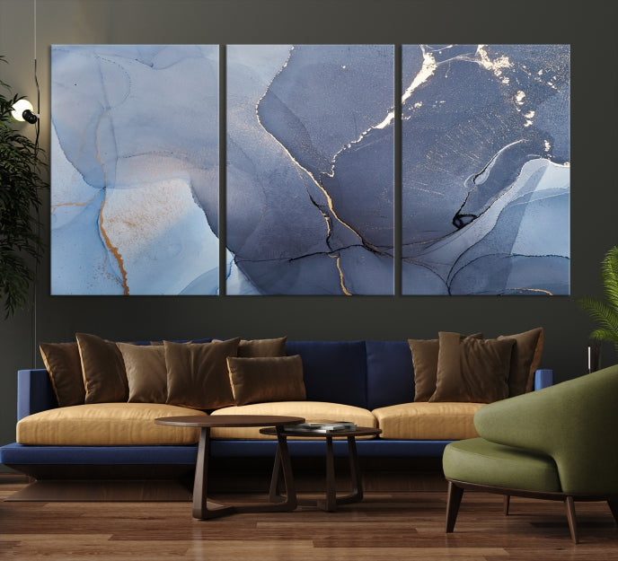 Large Abstract Wall Art Print Marble Canvas Wall Decor