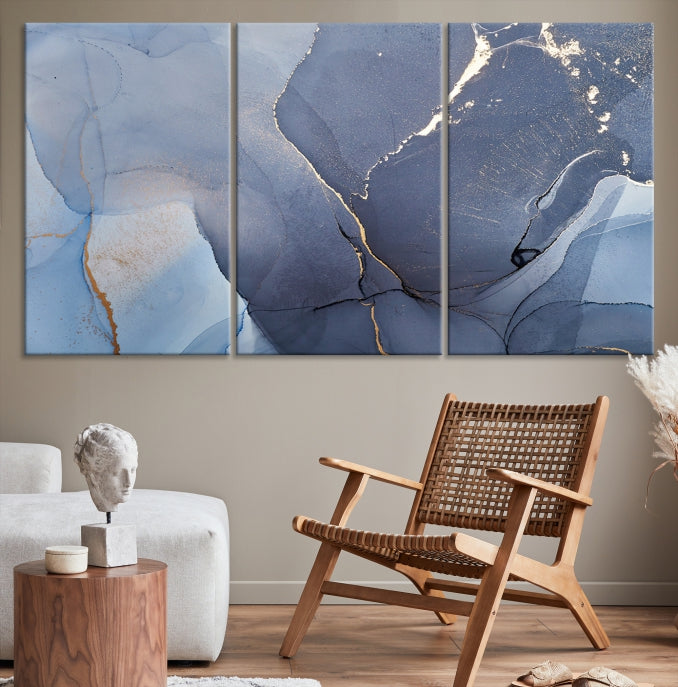 Large Abstract Wall Art Print Marble Canvas Wall Decor