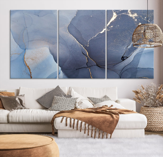 Large Abstract Wall Art Print Marble Canvas Wall Decor