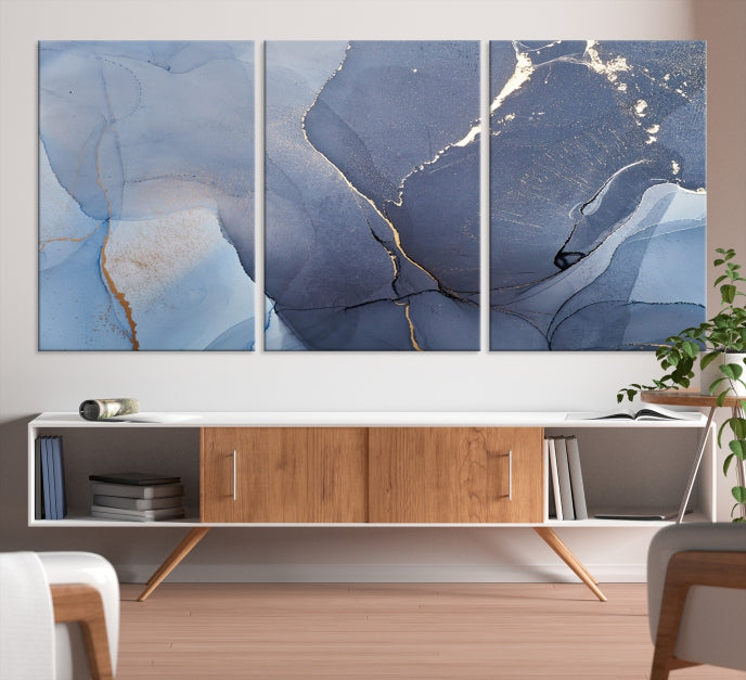 Large Abstract Wall Art Print Marble Canvas Wall Decor