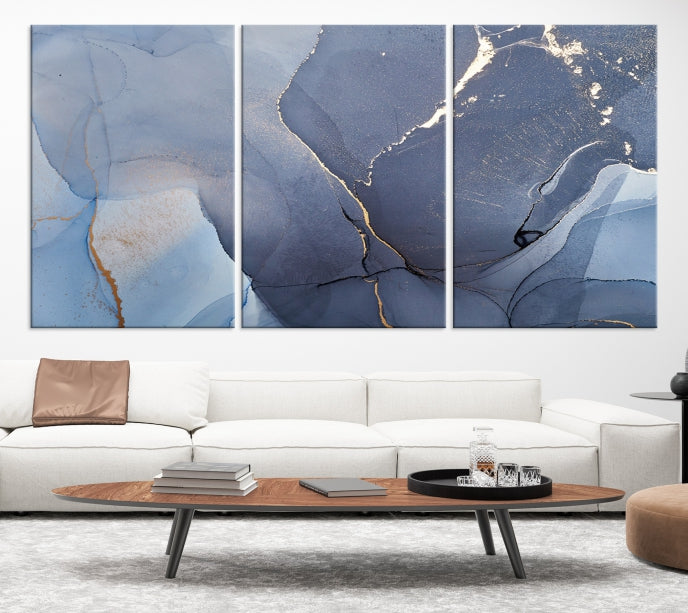 Large Abstract Wall Art Print Marble Canvas Wall Decor