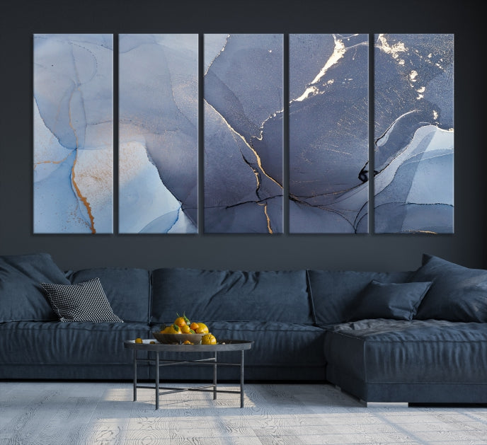 Large Abstract Wall Art Print Marble Canvas Wall Decor